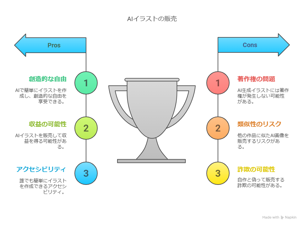 AIイラスト販売が違法になる？知らないと危ない著作権を解説