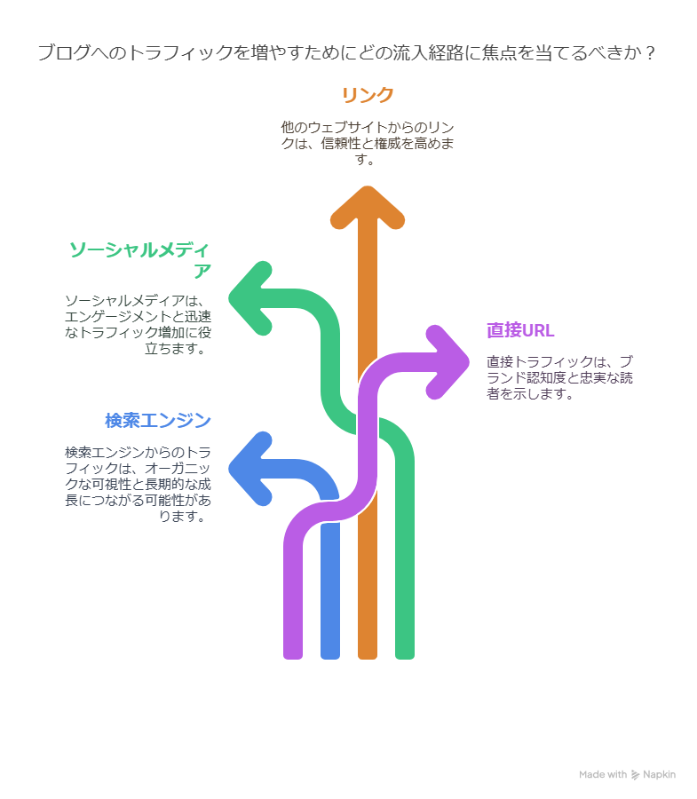 【初心者向け】ブログの流入経路とは？アクセス数を増やすための基本と改善方法