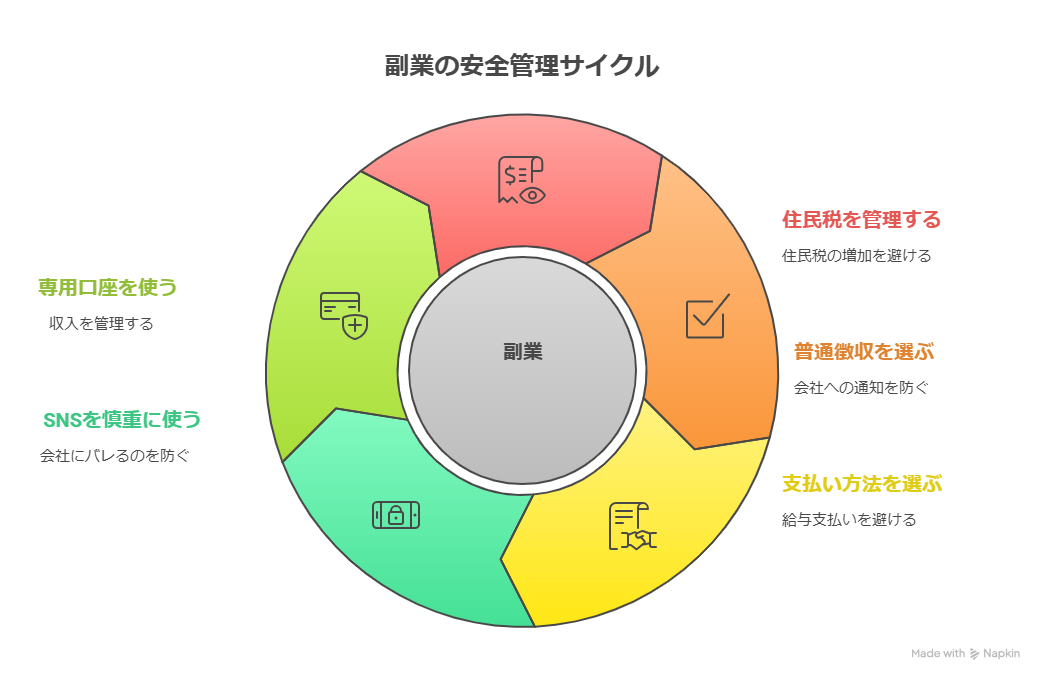 会社にバレずに副業する方法5選｜AI時代でもリスク回避は重要