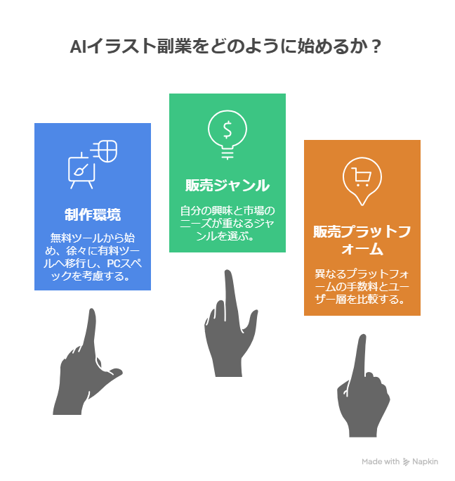 AIイラストを使った副業の始め方とは？成功のコツも紹介