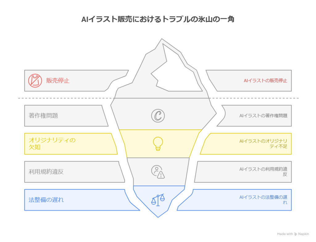 AIイラスト販売でよくあるトラブル事例と回避方法