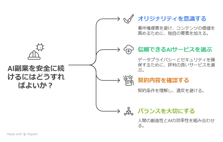 AI副業の法的リスクとは？安全な稼ぎ方を紹介
