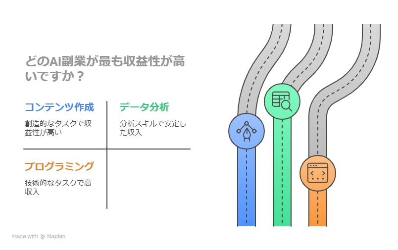 AI副業でいくら稼げる？在宅ワーク別の収益比較