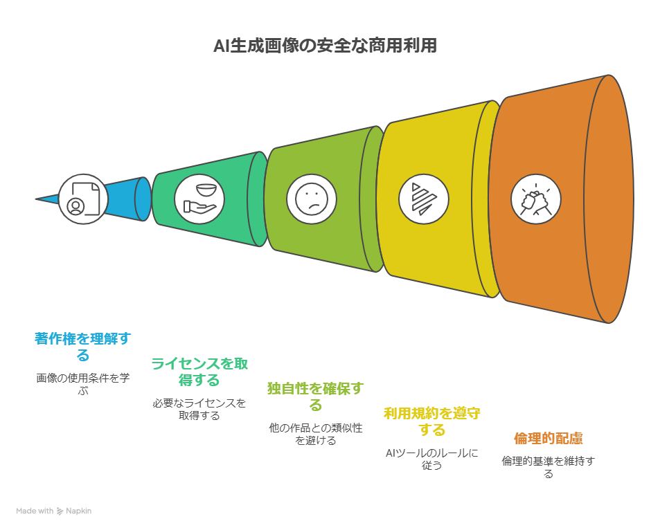 AIで生成した画像は商用利用できる？リスクや安全に活用するコツも紹介