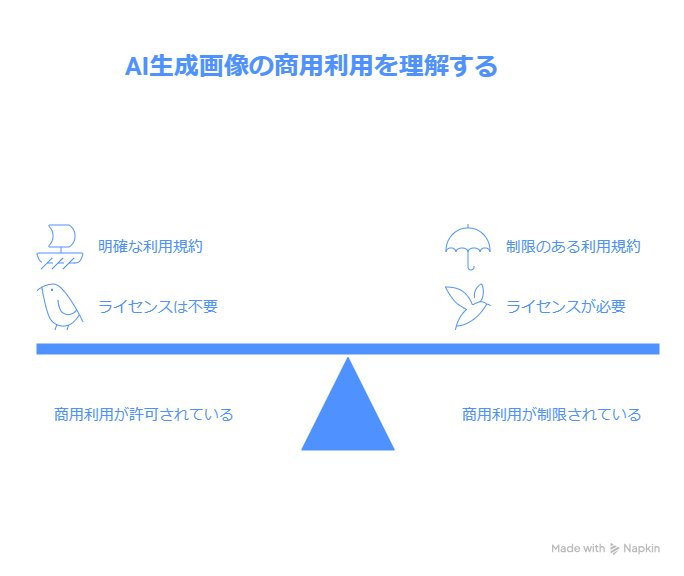 AIで生成した画像は商用利用できる？リスクや安全に活用するコツも紹介