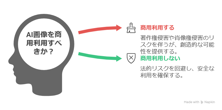 AIで生成した画像は商用利用できる？リスクや安全に活用するコツも紹介