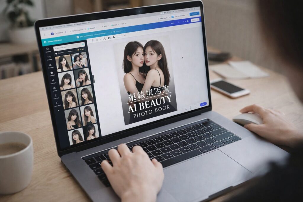 CanvaでAI美女写真集の表紙を作る方法|AI副業としての可能性