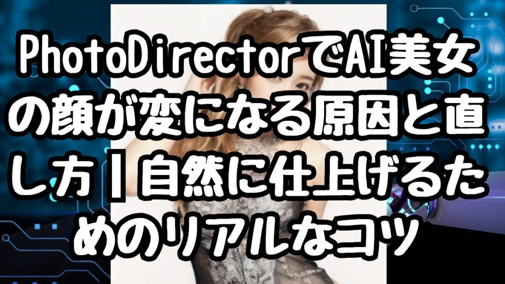 PhotoDirectorでAI美女の顔が変になる原因とは?自然に仕上げるためのリアルなコツを紹介