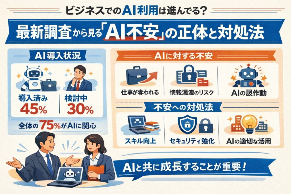 ビジネスでのAI利用は進んでる？最新調査から見る『AI不安』の正体と対処法