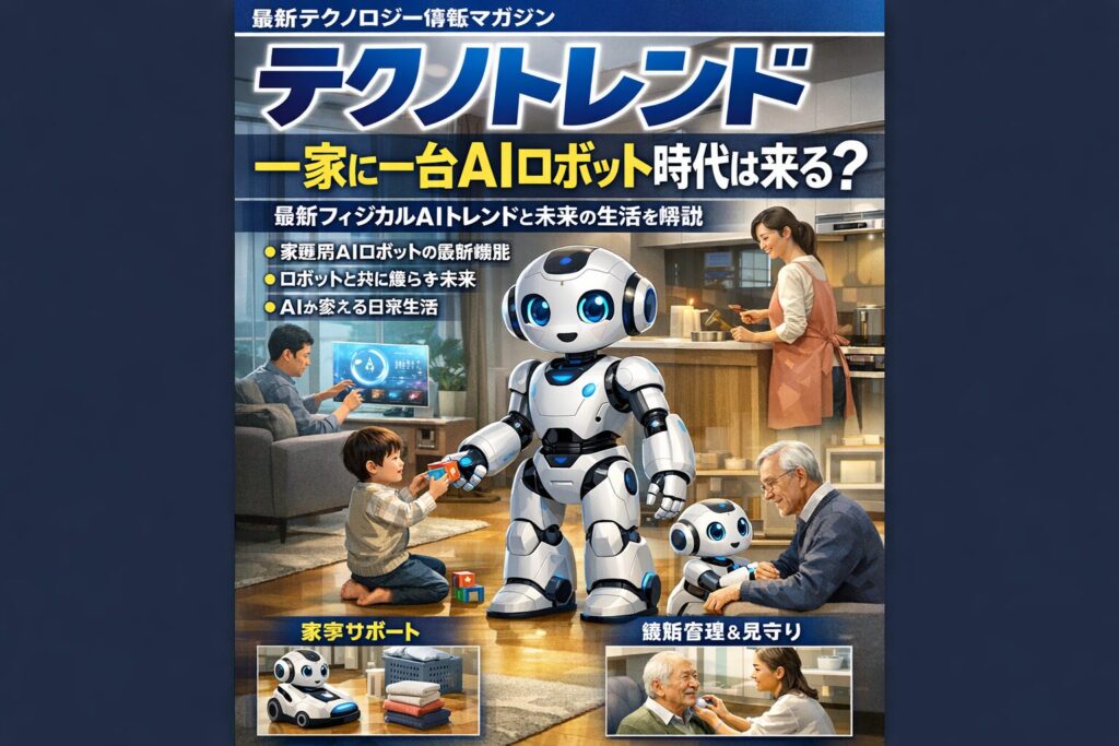 一家に一台AIロボット時代は来る?最新フィジカルAIトレンドと未来の生活を解説