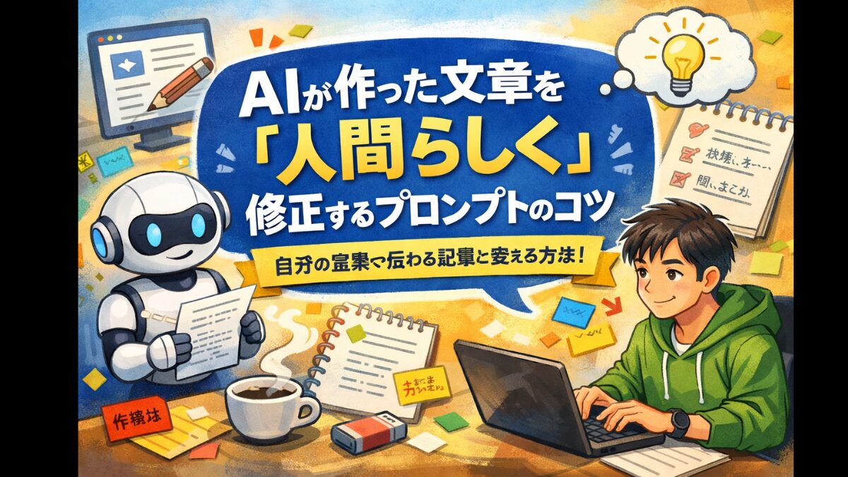 AIが作った文章を「人間らしく」修正するプロンプトのコツとは？ 自分の言葉を混ぜて伝わる記事に変える方法紹介