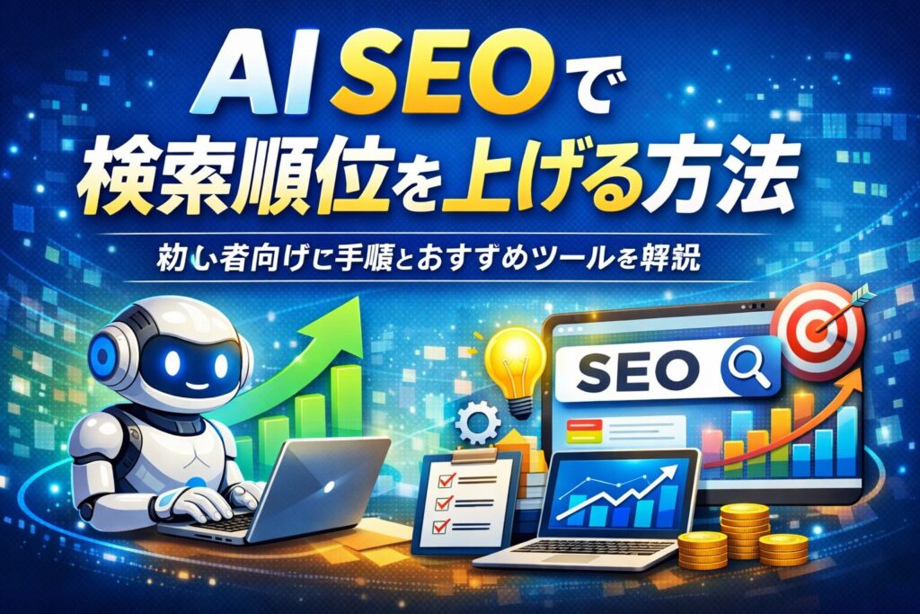 AI SEOで検索順位を上げる方法｜初心者向けに手順とおすすめツールを解説
