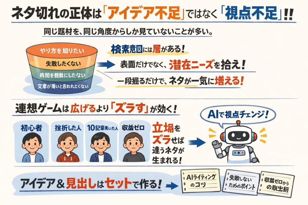 ネタ切れ解消!AIと連想ゲームをしてアイデアを無限に出す方法