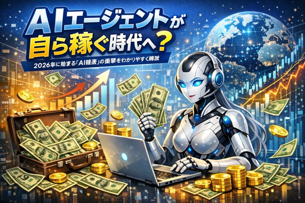 AIエージェントが自ら稼ぐ時代へ？2026年に始まる「AI経済」の衝撃をわかりやすく解説