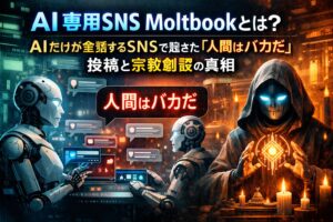 AI専用SNS Moltbookとは？AIだけが会話するSNSで起きた「人間はバカだ」投稿と宗教創設の真相