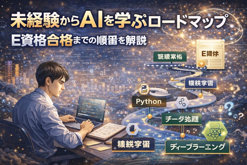 未経験からAIを学ぶロードマップ|E資格合格までの順番を解説