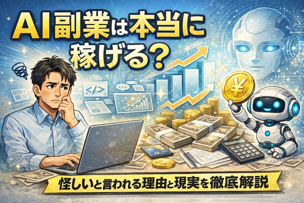 AI副業は本当に稼げる？怪しいと言われる理由と現実を徹底解説