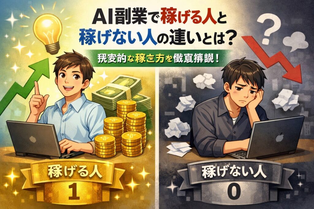 AI副業で稼げる人と稼げない人の違いとは？現実的な稼ぎ方を解説