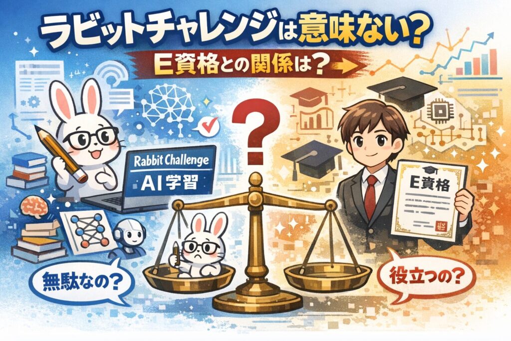 ラビットチャレンジは意味ない？E資格との関係を解説