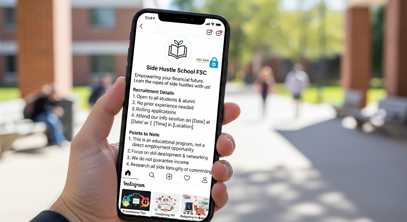 インスタ副業スクールFSCは安全?勧誘内容と注意点記事のアイキャッチ画像