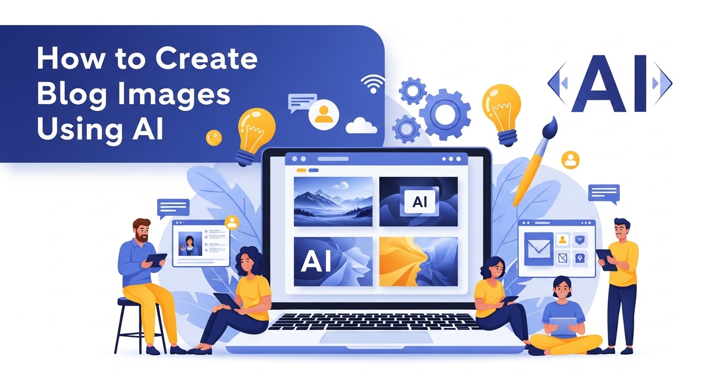 ブログ画像の作り方｜AIで簡単に作る方法を解説記事のアイキャッチ画像を描いてすべての日本語文字は正しく表示されるようにUTF-8エンコーディングを使用すること”