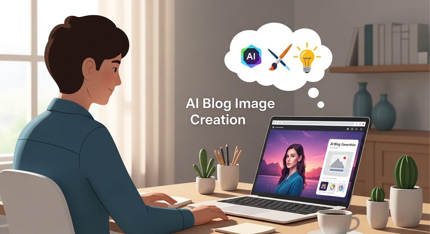 ブログ画像の作り方｜AIで簡単に作る方法を解説記事のアイキャッチ画像を描いてすべての日本語文字は正しく表示されるようにUTF-8エンコーディングを使用すること”