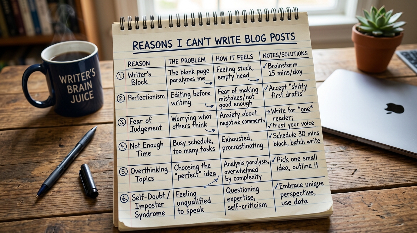 ブログが書けない原因はネタ不足じゃない｜止まる人の共通点とは