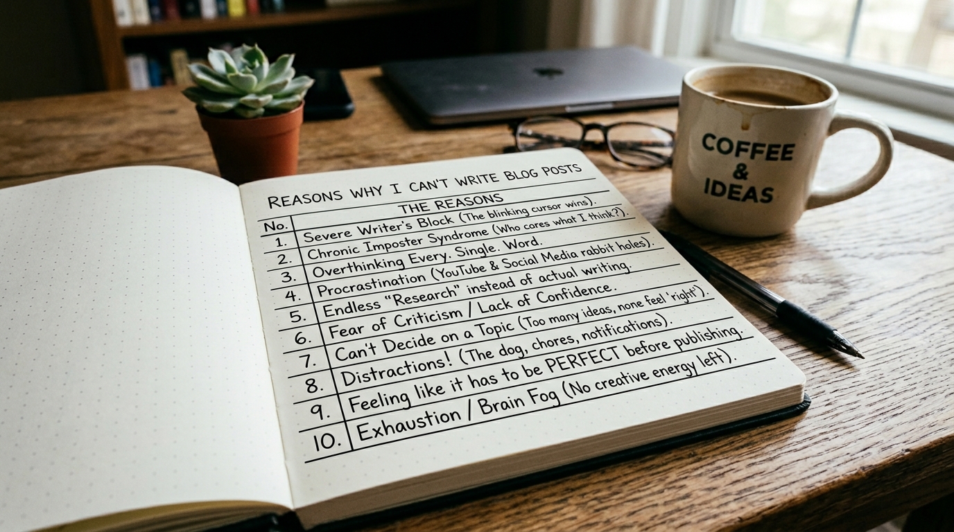 ブログ記事が書けないのはなぜ？ネタがあるのに書けない本当の理由