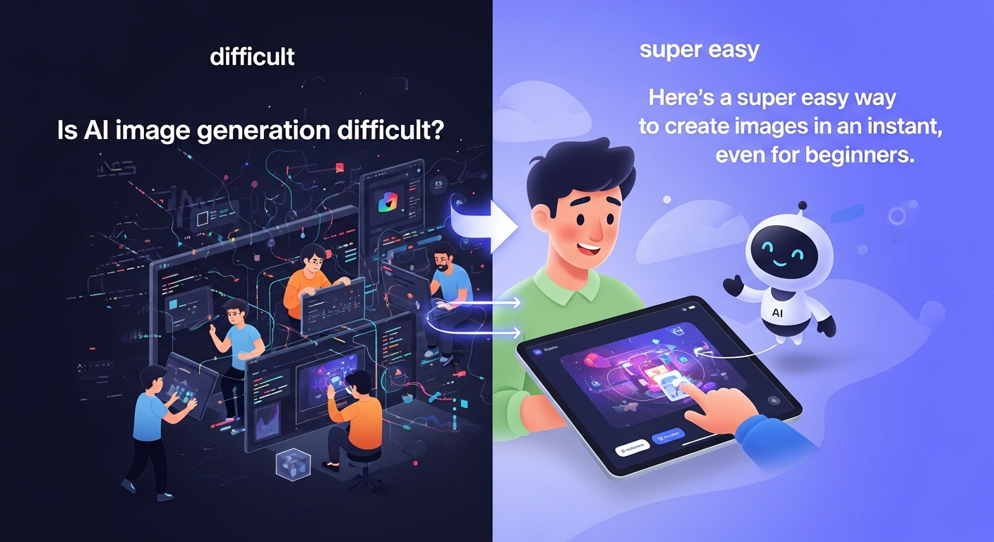 AI画像生成は難しい?初心者でも一瞬で作る超簡単な方法