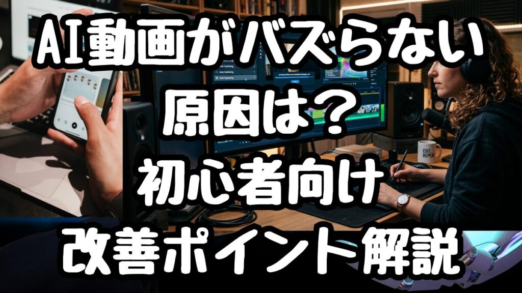 AI動画がバズらない原因は？初心者向け改善ポイント解説