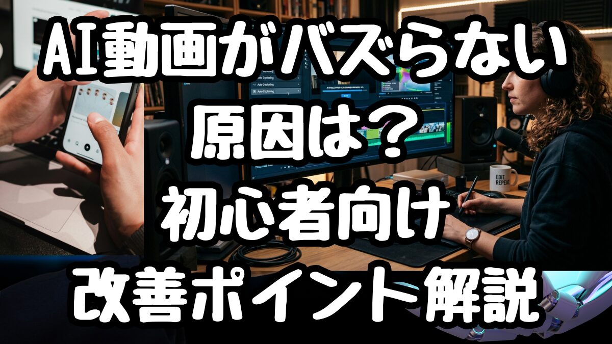 AI動画がバズらない原因は？初心者向け改善ポイント解説