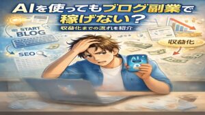 AIを使ってもブログ副業で稼げない？収益化までの流れを紹介