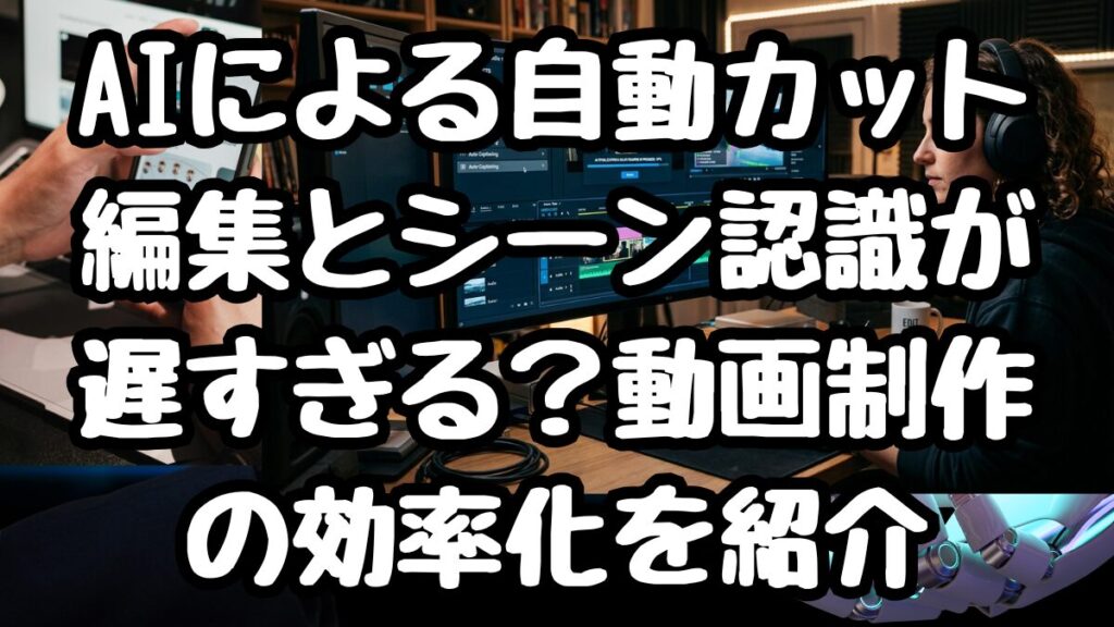 AIによる自動カット編集とシーン認識が遅すぎる？動画制作の効率化を紹介