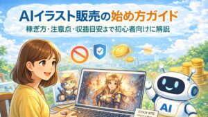AIイラスト販売の始め方ガイド｜稼ぎ方・注意点・収益目安まで初心者向けに解説