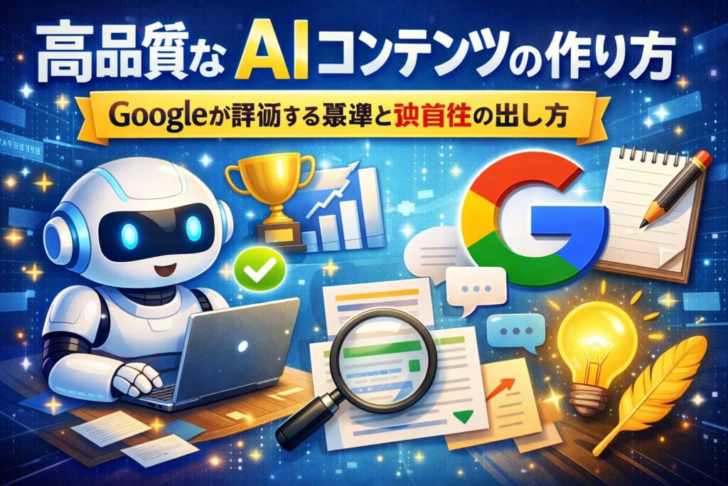 高品質なAIコンテンツの作り方|Googleが評価する基準と独自性の出し方