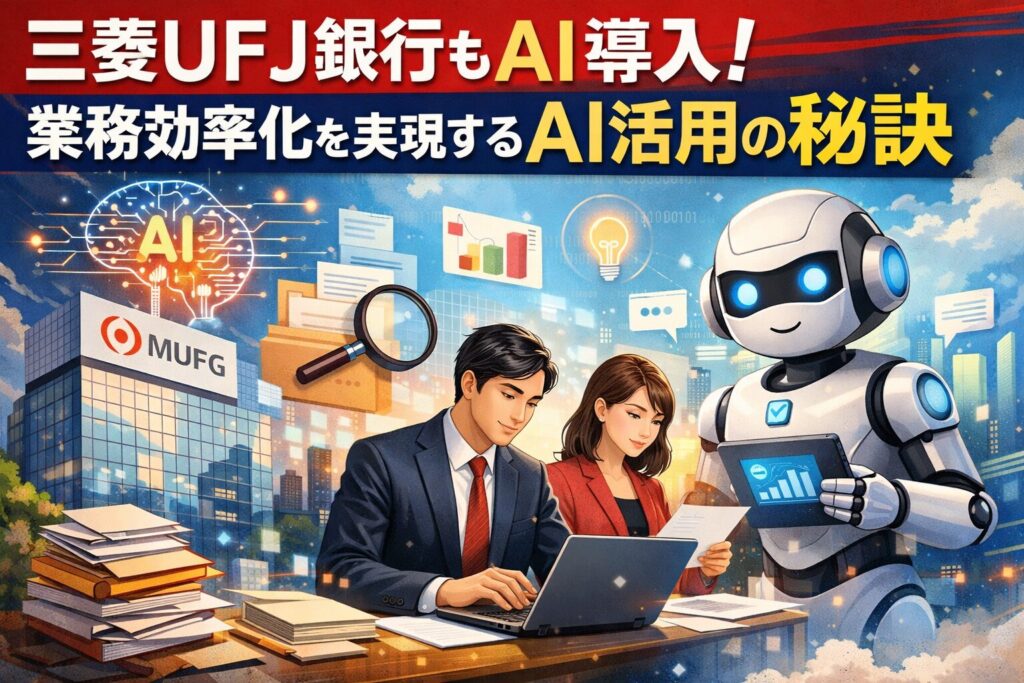 三菱UFJ銀行もAI導入!業務効率化を実現するAI活用の秘訣を解説