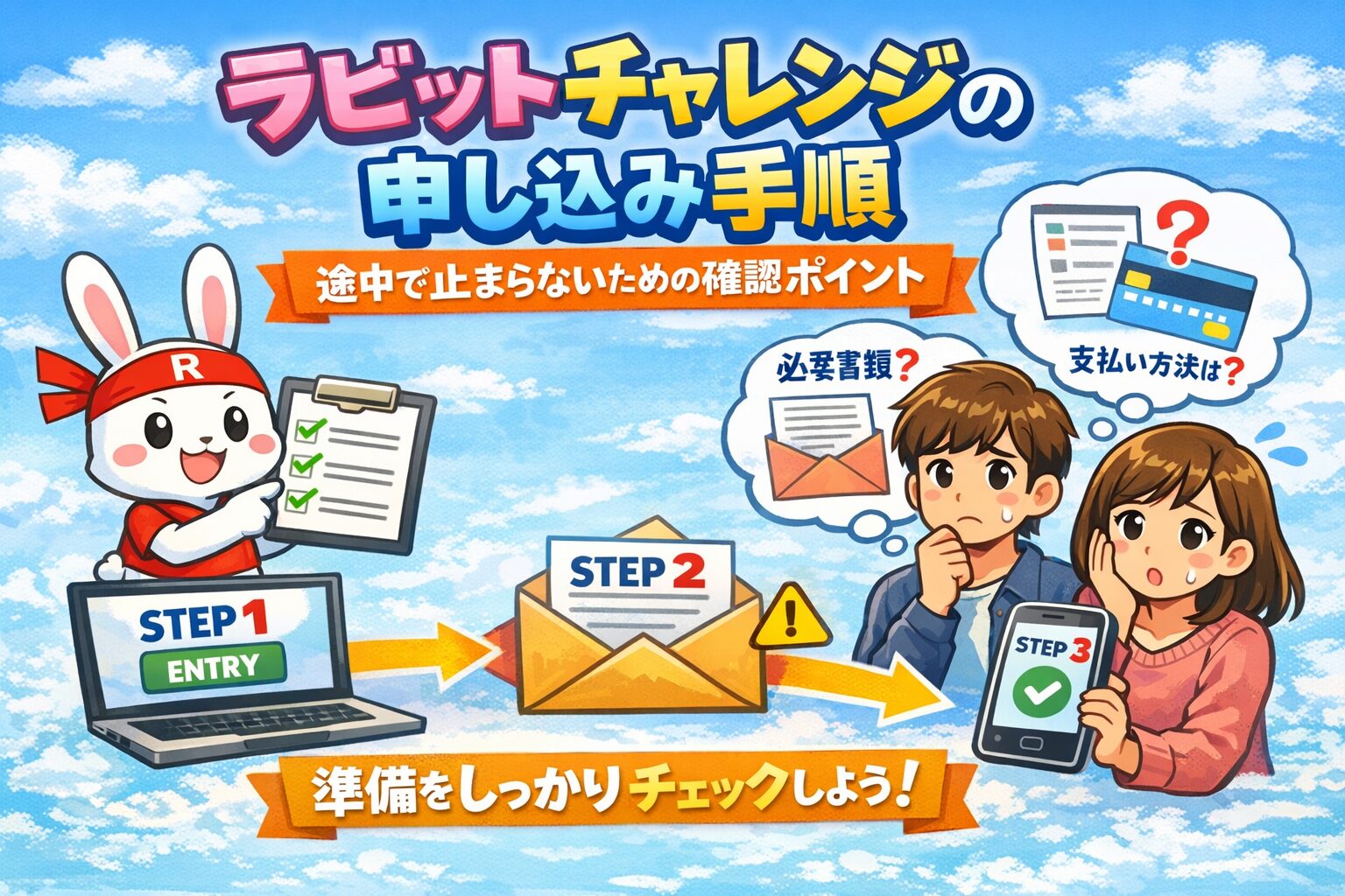 ラビットチャレンジの申し込み手順｜途中で止まらないための確認ポイント