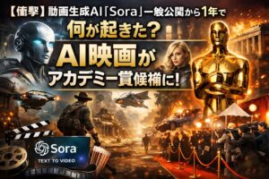 【衝撃】動画生成AI「Sora」一般公開から1年で何が起きた?AI映画がアカデミー賞候補に!