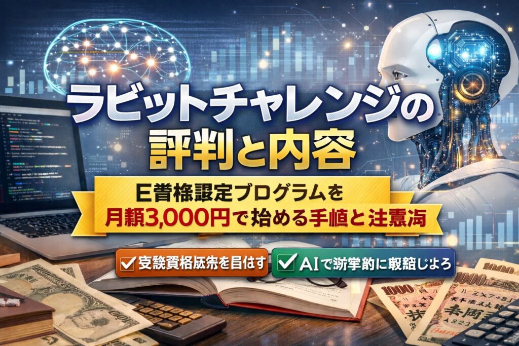ラビットチャレンジの評判と内容｜E資格認定プログラムを月額3,000円で始める手順と注意点