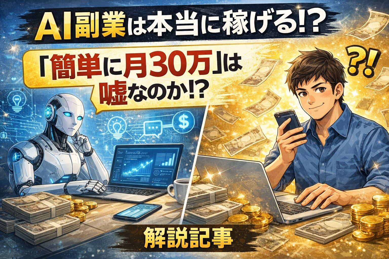 AI副業は本当に稼げる？「簡単に月30万」は嘘なのかを解説