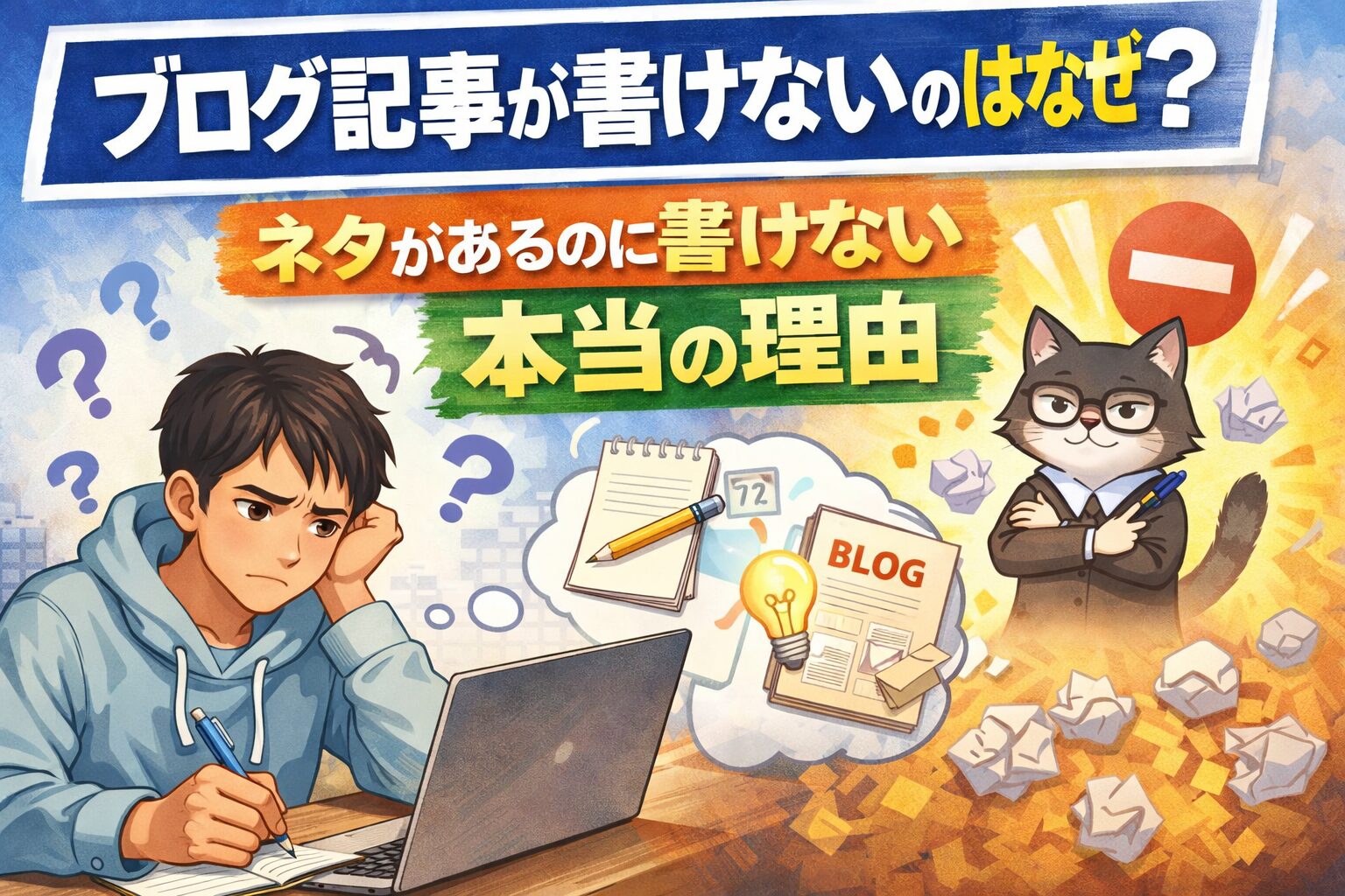 ブログ記事が書けないのはなぜ？ネタがあるのに書けない本当の理由