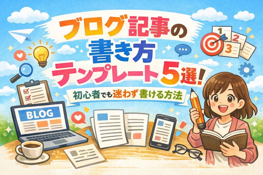 ブログ記事の書き方テンプレート5選！初心者でも迷わず書ける方法