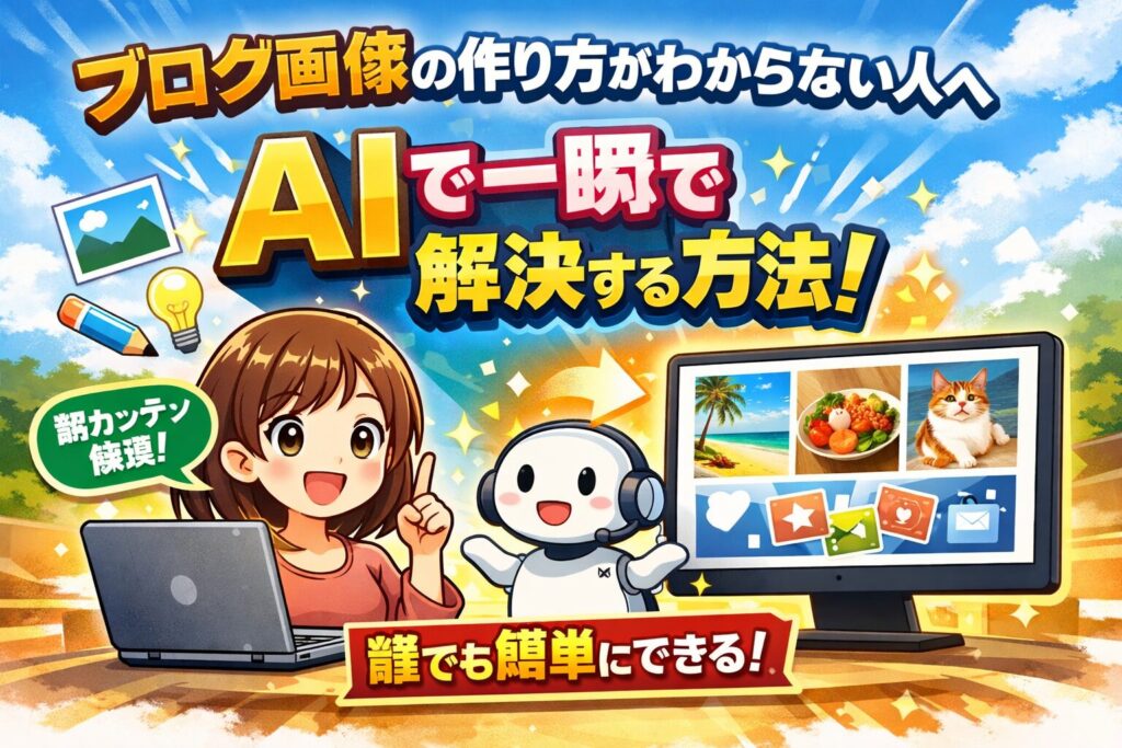 ブログ画像の作り方がわからない人へ|AIで一瞬で解決する方法を解説